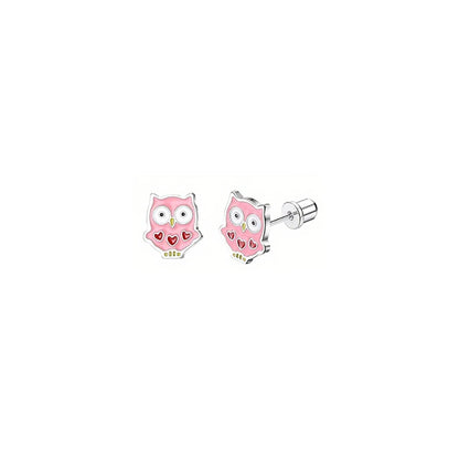 Charming Animal and Flower Stud Earrings Set for Girls with Secure Screw-Backs
