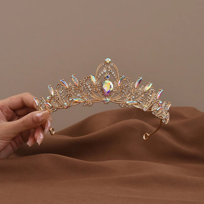 Exquisite Baroque Crystal Bridal Tiara and Crown for Women with Rhinestone Prom Diadem