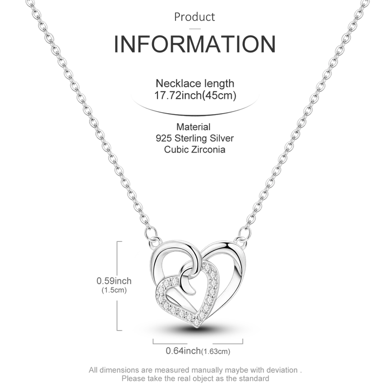 925 Sterling Silver Firefly Heart Zircon Pendant Necklace for Women Anniversary Birthday Gifts KTN048