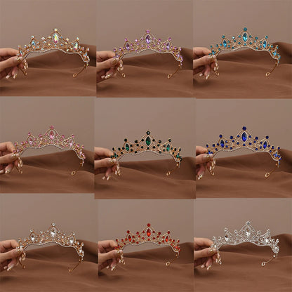 Princess Queen Vintage Baroque Crystal Tiara for Women Bridal Wedding Party Jewelry