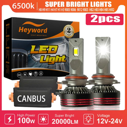 Heyword M8 Pro 160W 12000LM 6000K LED Headlights High Low Beam