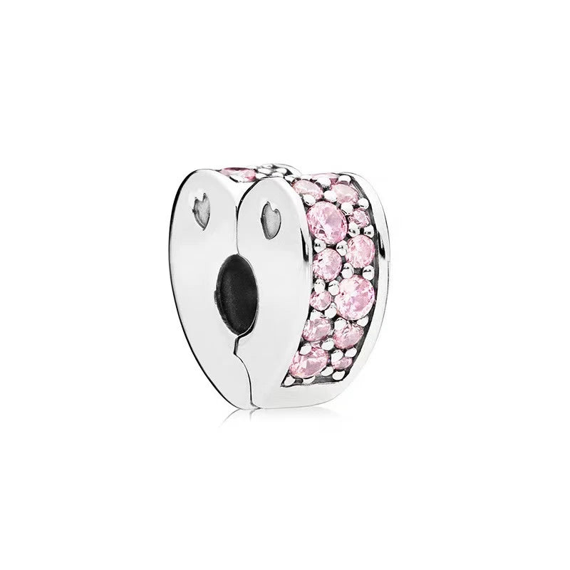 Hot Pink Murano Glass Charm Bead For 925 Bracelet Pendant