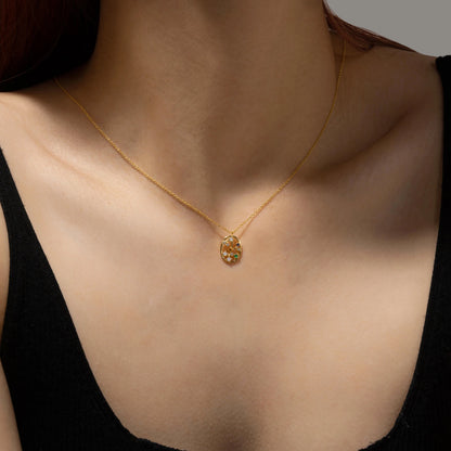 Vewant Women's 925 Sterling Silver Gold Constellation Pendant Necklace with Snake Chain
