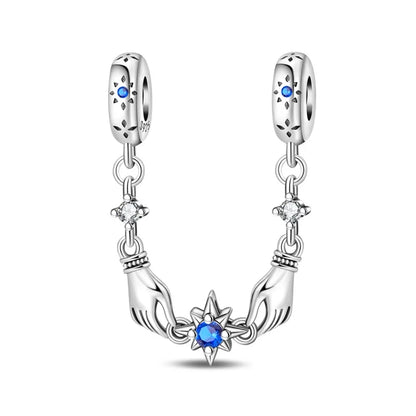 925 Sterling Silver Clover Daisy Star Moon Pavé Safety Chain Bow Necklace and Bracelet Set Luxury Fine Jewelry for Women