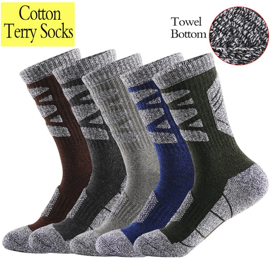 Thermal Thick Winter Hiking Socks Cotton Cushion Sole