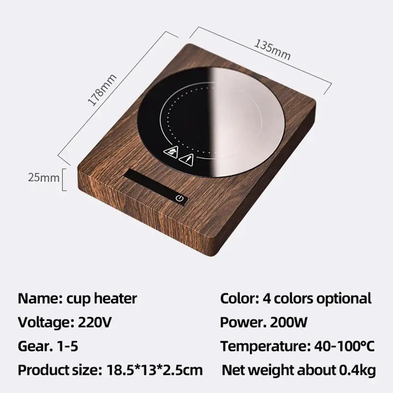 100°C Cup Heater Mug Warmer Automatic Hot Drink Coaster