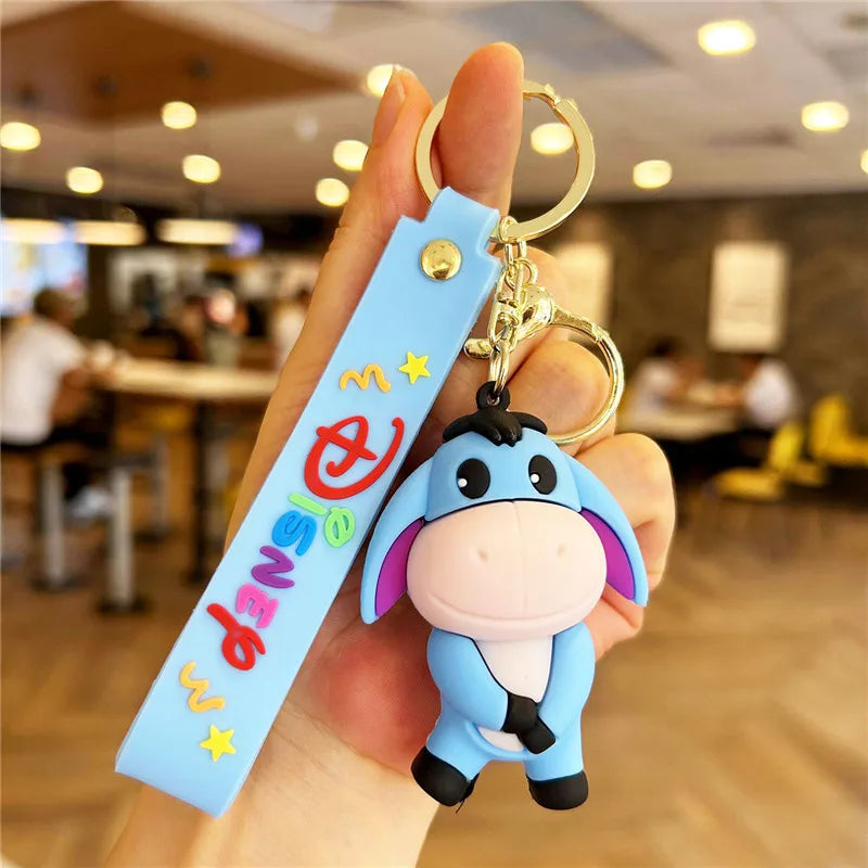 Kawaii Anime Disney Keychain Set Featuring Mickey Mouse, Minnie, Lilo & Stitch