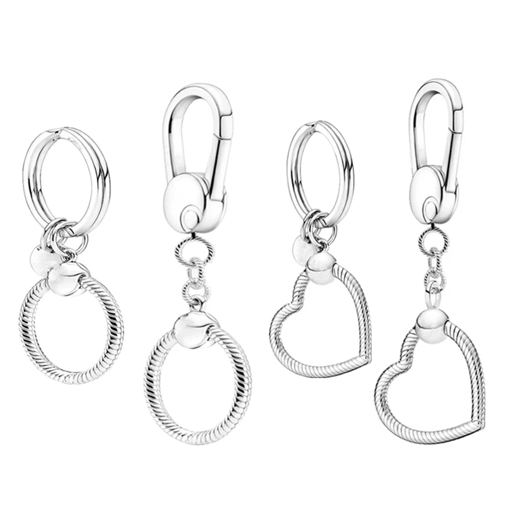 Silver Elegance Key Ring DIY Jewelry Accessory for Women 925 Sterling Silver