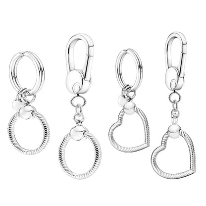 Silver Elegance Key Ring DIY Jewelry Accessory for Women 925 Sterling Silver