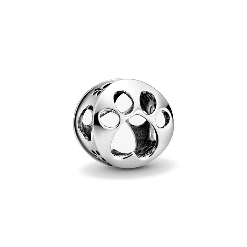 925 Sterling Silver Cute Character Bead Pendant for DIY European Bracelets B391