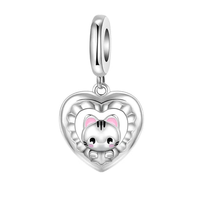 Original 925 Sterling Silver Cat Claw Charms with Zircon Accents Money Attract Earrings and DIY Necklace Bracelet Beads Gift Jewelry
