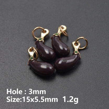 3D Enamel Fruit Charms Set for DIY Jewelry Making Strawberry Grape Pendants 5pcs