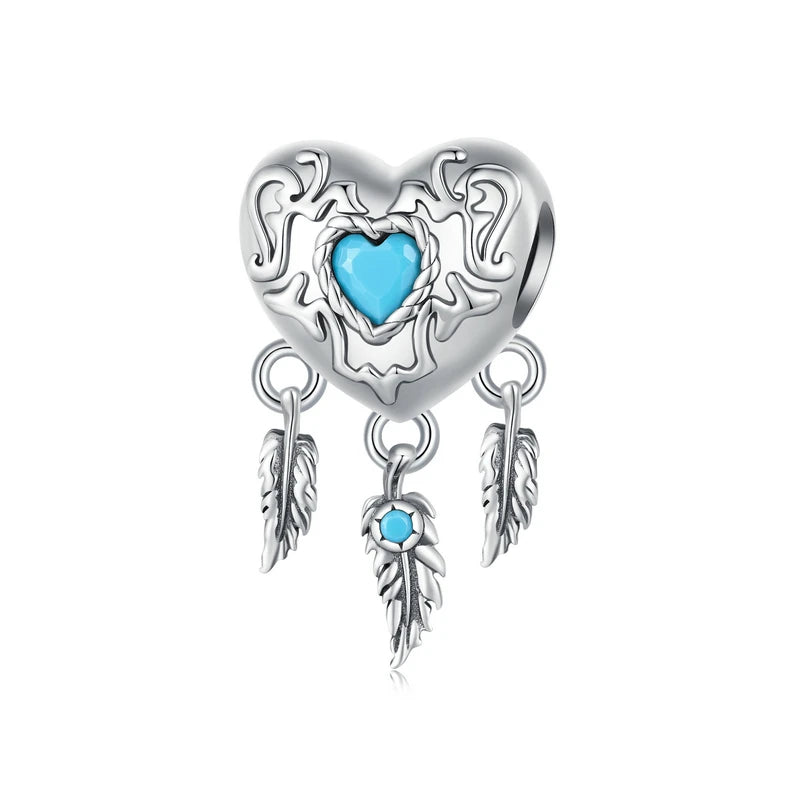 Bisaer 925 Sterling Vintage Cowboy Dream Catcher Charm