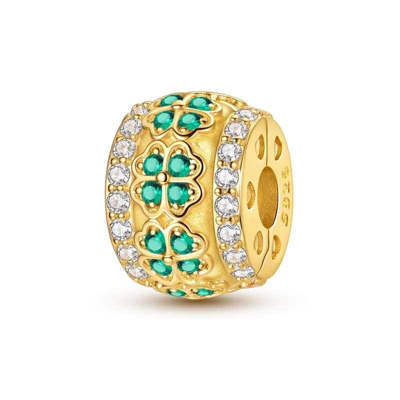 925 Sterling Silver Pumpkin Charm With Zircon Inlay