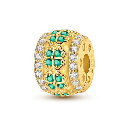 925 Sterling Silver Pumpkin Charm With Zircon Inlay