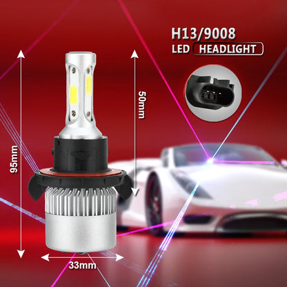 2X 100W H13 9008 Hi Lo LED Headlight Bulb Turbo Auto Headlamp 14000LM COB Chip 6000K Bright Clear Light IP68
