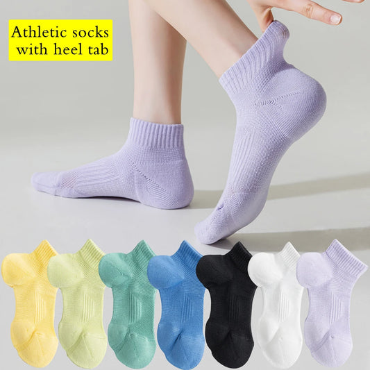 3 Pairs Dopamine Color Womens Breathable Running Socks