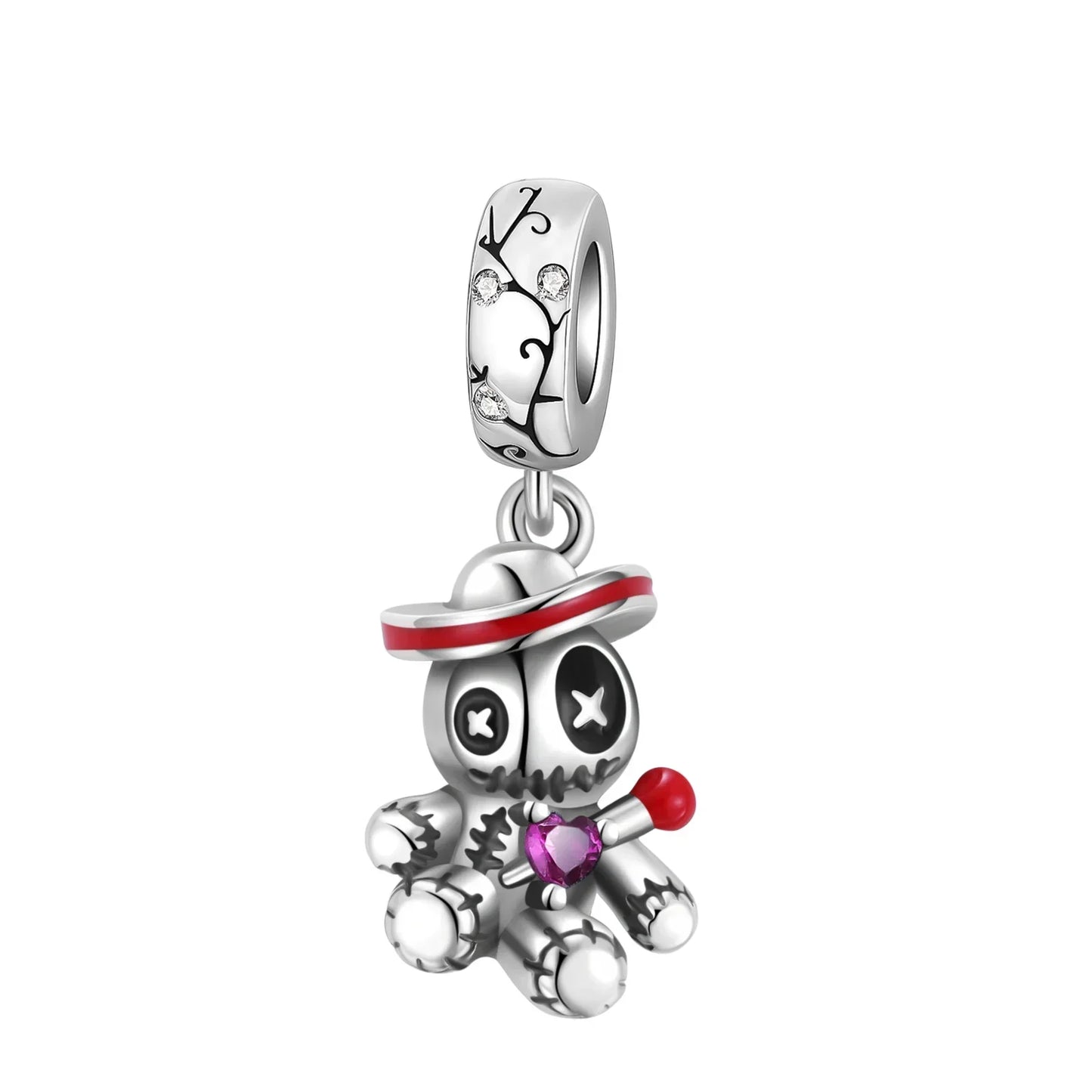 925 Sterling Silver Halloween Charms Set Pumpkin Skull Witch Ghost Beads for Bracelet Necklace Jewelry