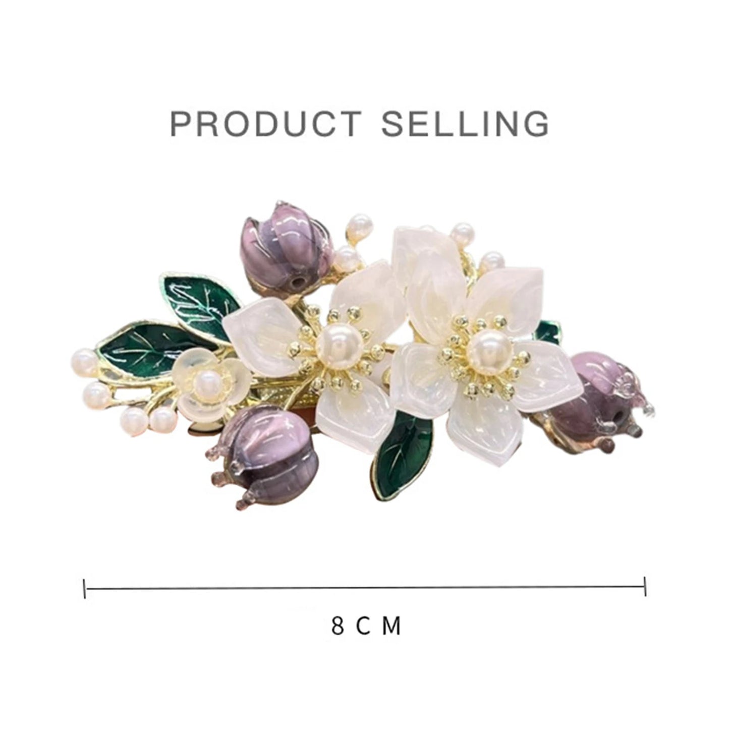 Elegant Bridal Pearl Flower Hair Clip Vintage Wedding Headpiece for Women and Girls