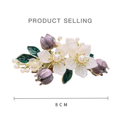 Elegant Bridal Pearl Flower Hair Clip Vintage Wedding Headpiece for Women and Girls