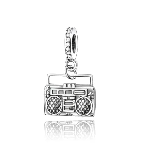 Original 925 Sterling Silver Magic Cube Charm Bead Pendant with Zircon for Bracelet and Necklace Jewelry