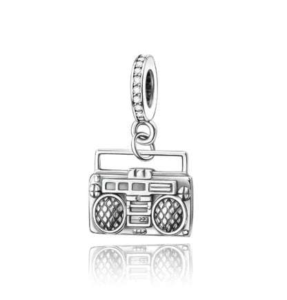 Original 925 Sterling Silver Magic Cube Charm Bead Pendant with Zircon for Bracelet and Necklace Jewelry
