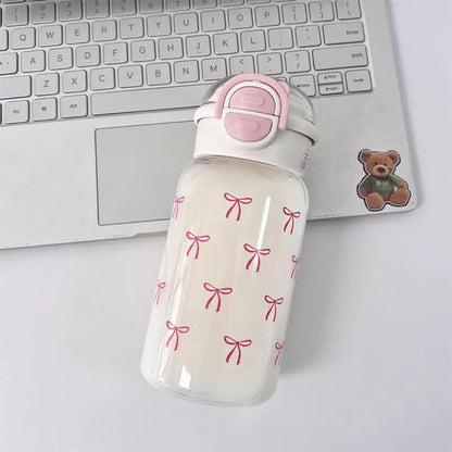 Kawaii Pop Up Straw Water Bottle Leak Proof BPA Free