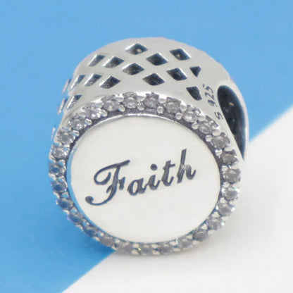 925 Sterling Silver Nurse Cross DIY Charms Beads Zircon