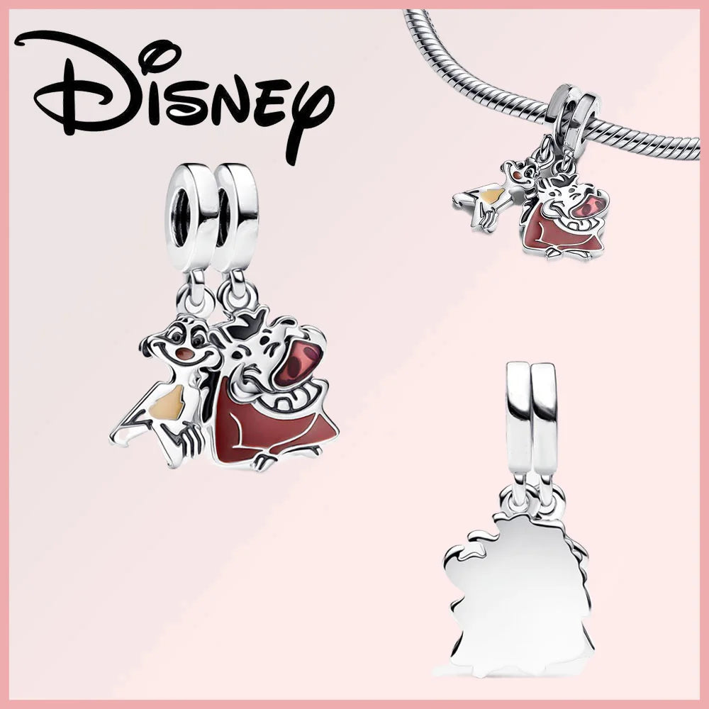 Disney 925 Sterling Silver Stitch Minnie Winnie Dangle