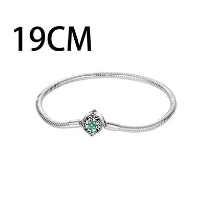 925 Sterling Silver Lucky Four Leaf Clover And Horseshoe Charms With Green Zircon For Bracelet Necklace Earrings