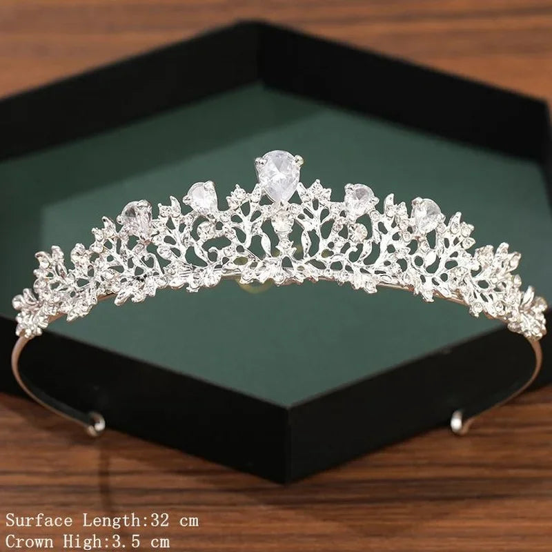 Silver Crown Tiara Hair Accessories for Brides - Top-Rated Crystal Rhinestone Diadem Silver 8