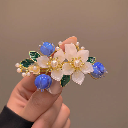 Elegant Bridal Pearl Flower Hair Clip Vintage Wedding Headpiece for Women and Girls