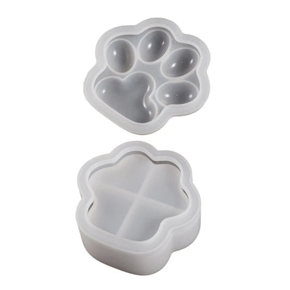 3D Cat Paw Silicone Mold for DIY Epoxy Resin Jewelry Storage Box