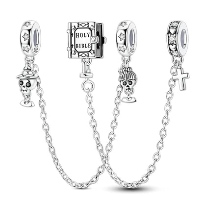 925 Sterling Silver Pumpkin Charm With Zircon Inlay