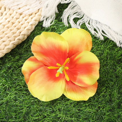 Awaytr Hawaiian Flower Hair Clip for Women and Girls - Romantic Bohemian Floral Side Bangs Accessory