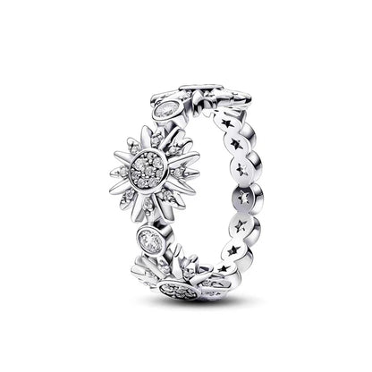 925 Sterling Silver Santa Elk Moon Star Bead Charm Cute