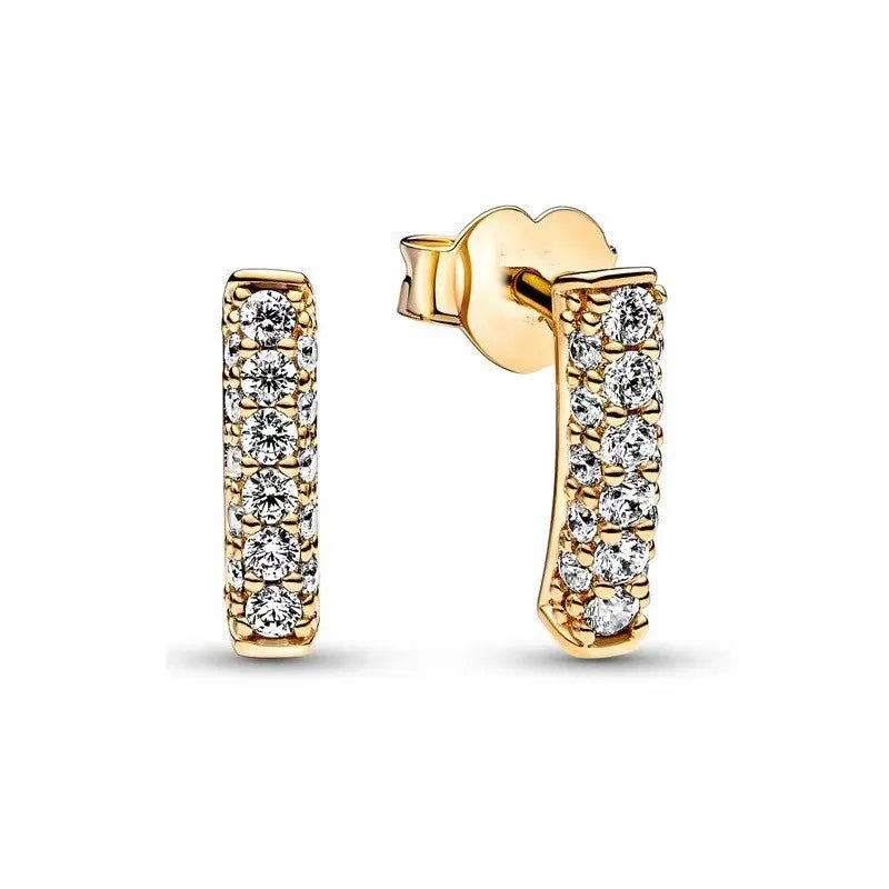 Spring Blue Flower Stud Earrings 925 Sterling Silver Zircon Jewelry for Women P1676