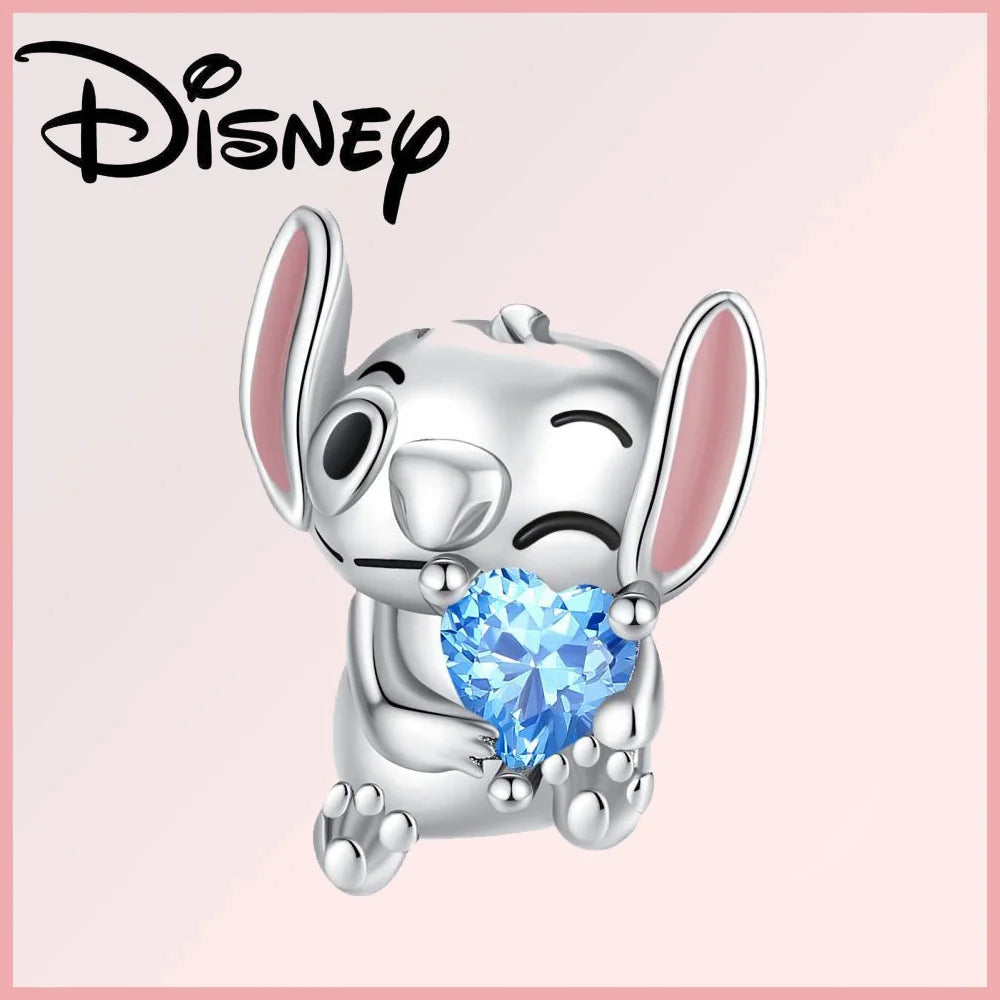 Disney 925 Sterling Silver Stitch Minnie Winnie Dangle