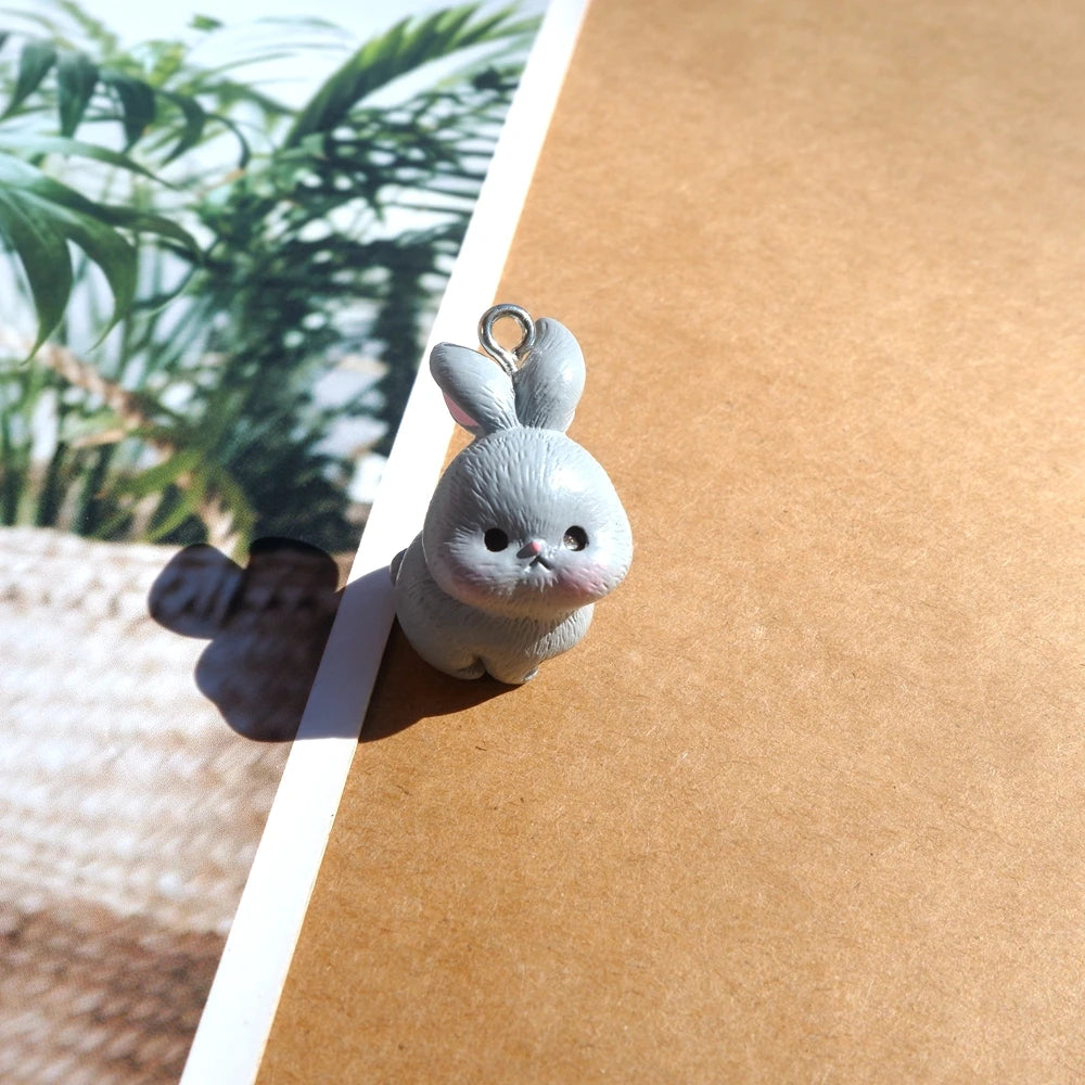 3D Resin Rabbit Charms Set for DIY Jewelry and Crafting