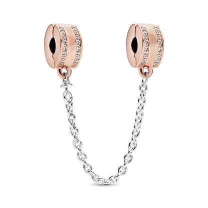 Exquisite 925 Silver Heart-Shaped Dog Paw Beads and Castle Pendant for European Original Bracelet DIY Accessories
