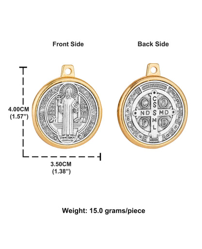 St Benedict Medal Set Christian Cross Pendants for DIY Jewelry Accessories