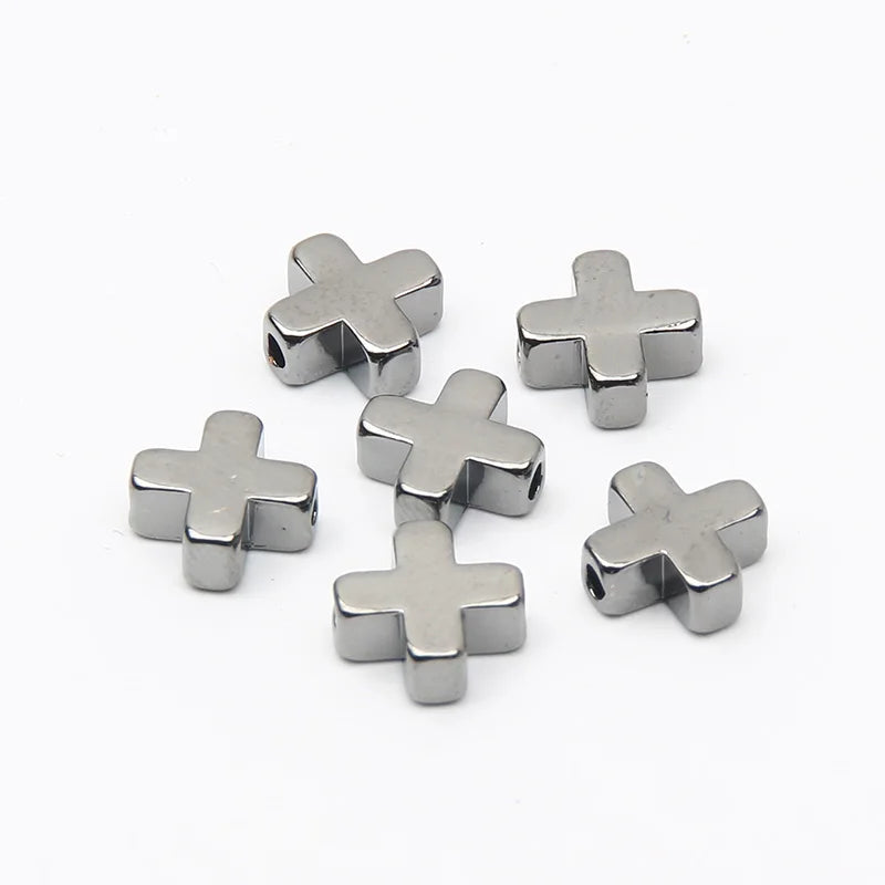 Gold Color Copper Cross Beads Set for DIY Jewelry Making and Accessories