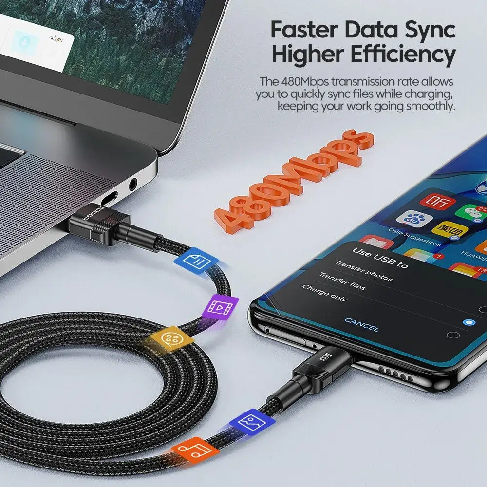 Toocki USB Type C Cable Fast Charging USB C Charger Cord 1m 2m