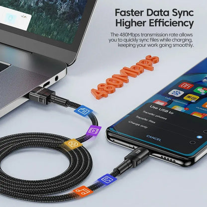Toocki USB Type C Cable Fast Charging USB C Charger Cord 1m 2m
