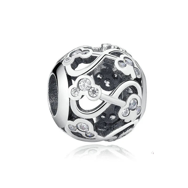925 Silver Teddy Bear Beads and Mouse Pendant for European Original Bracelet DIY Exquisite Jewelry