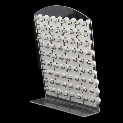 36 Pairs Set White Round Imitation Pearl Stud Earrings with Stainless Steel Backs in 6 8 10mm Beads for Women
