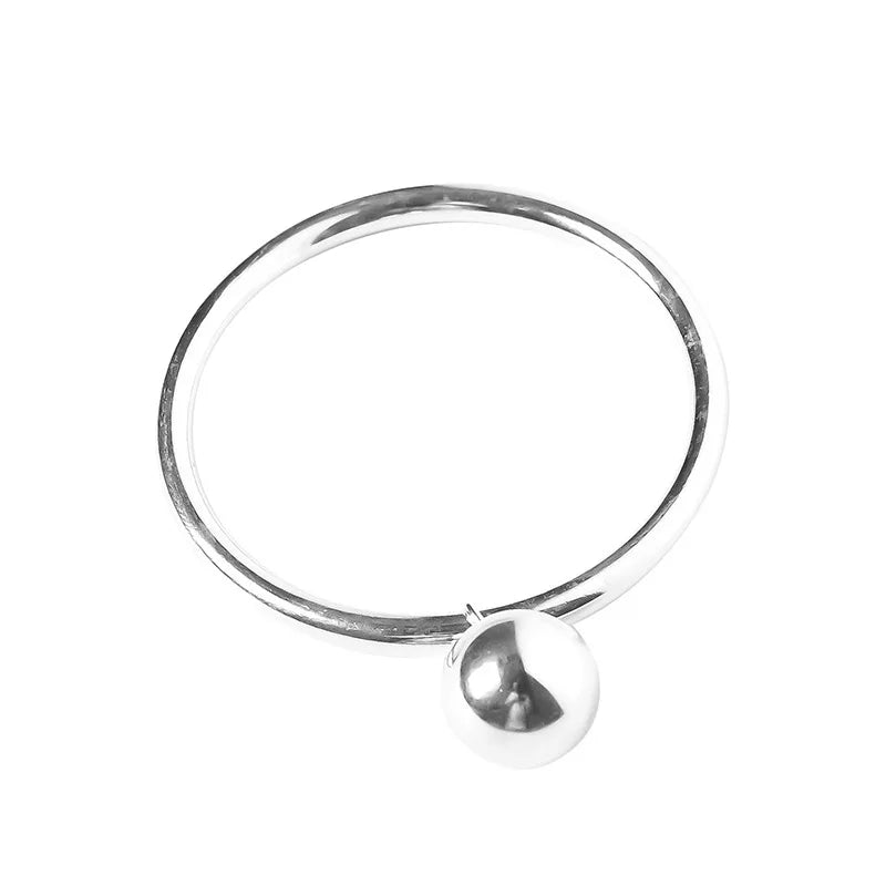 Elegant 925 Sterling Silver Ball Design Bangle for Women - Perfect Birthday Gift 2024