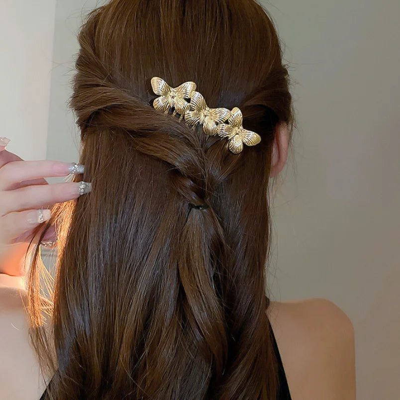 Butterfly Hair Combs - Gold Metal Hairpins for Women - Elegant Bride Accessories