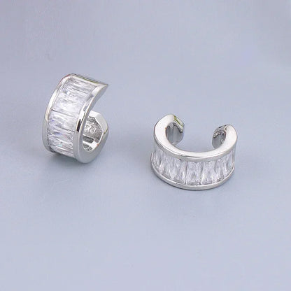 Crmya Gold-Color Cubic Zirconia Hoop Earrings Set for Women Fashion Jewelry 2023