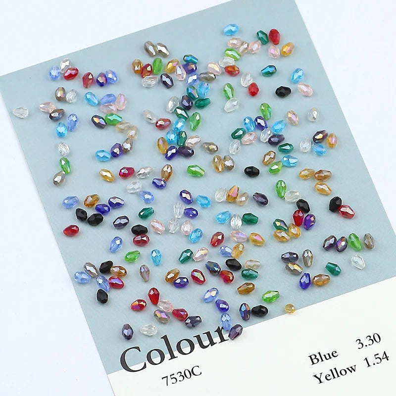 Exquisite Austrian Crystal Beads 3x5mm 100PCS for DIY Jewelry Bracelets and Necklaces